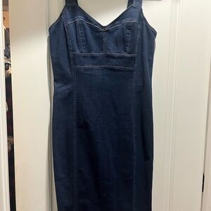 White House Black Market Blue Denim Overalls